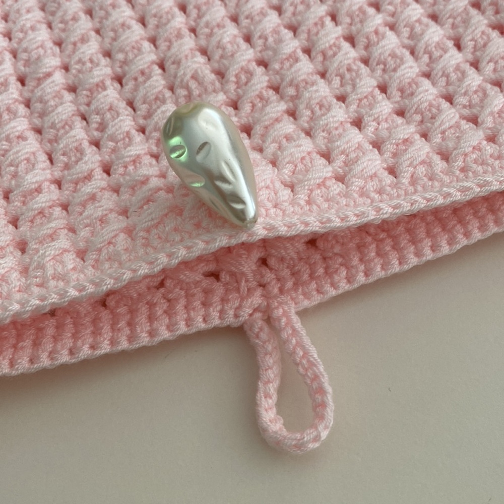 Baby Pink Crochet bag- wallet - Picture 6 of 8